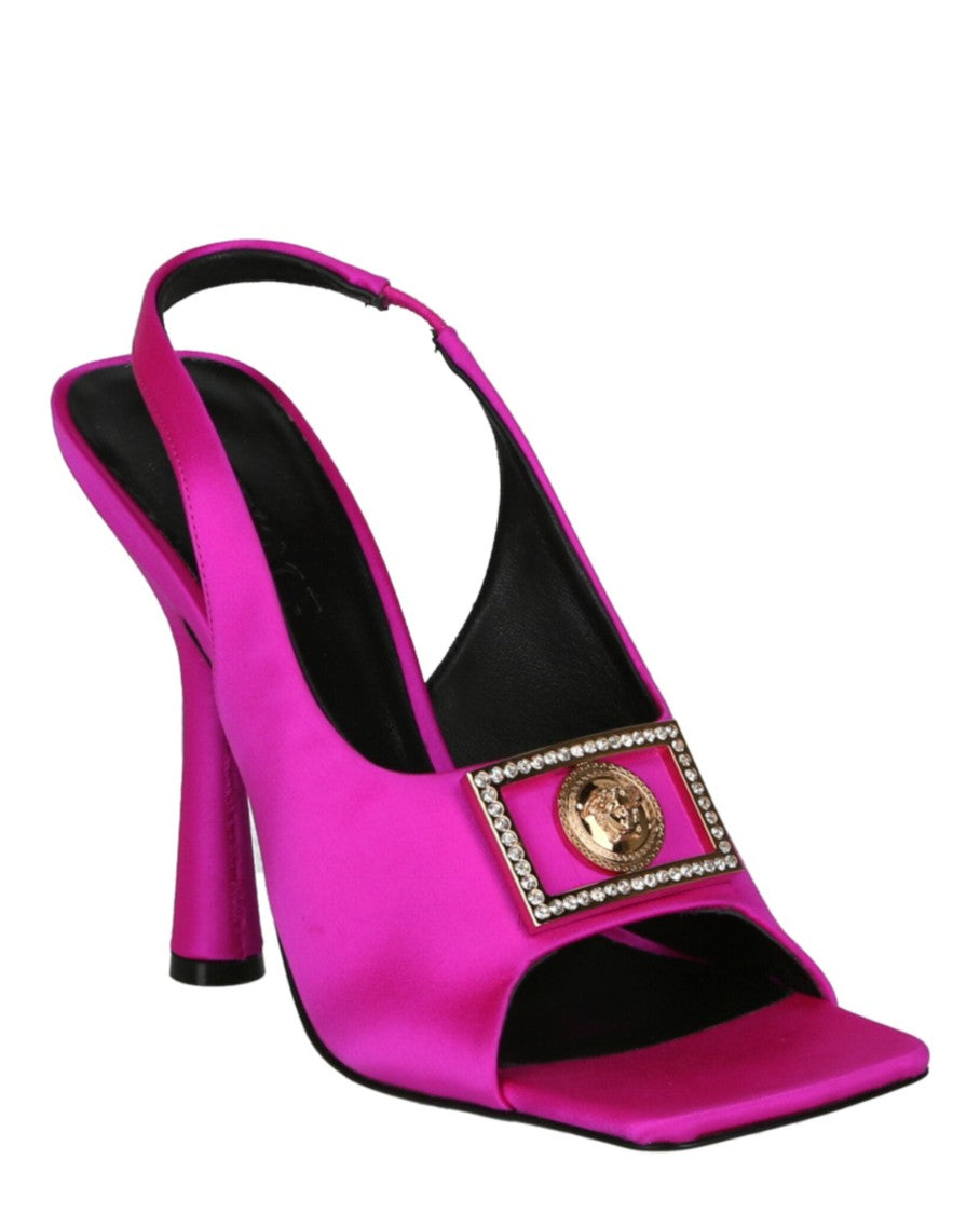 Versace Medusa Plaque Heeled Sandals