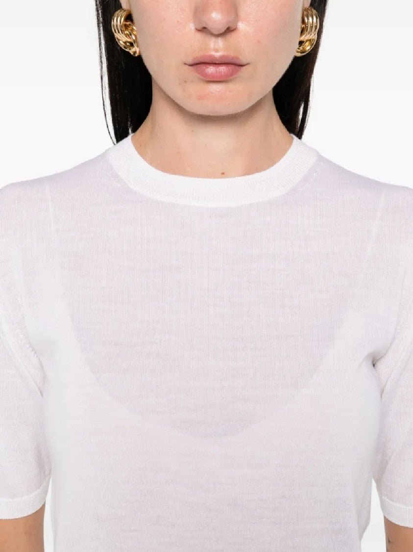 Max Mara Short-Sleeve White Top