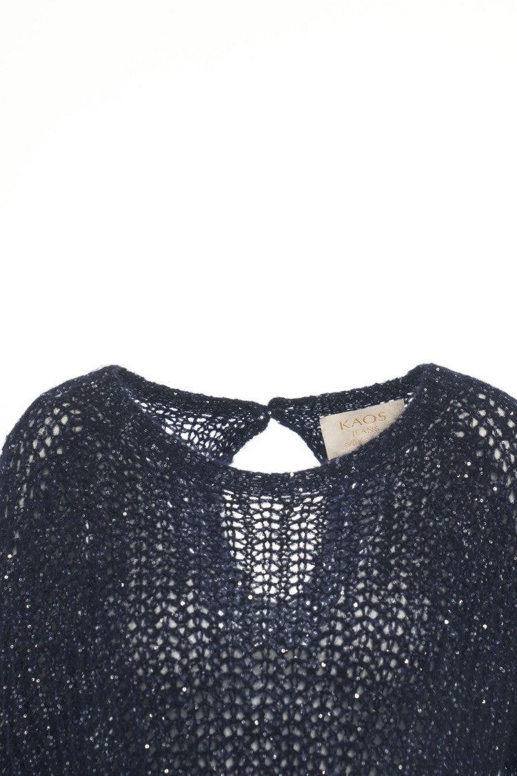 Kaos Glitter-Embroidered Sweater
