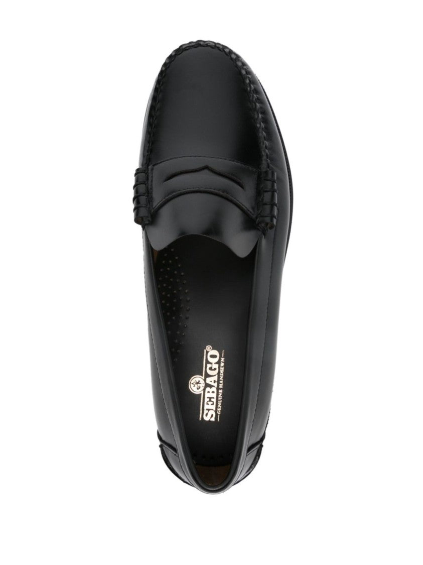 Sebago Polished Penny Strap Loafer With Moc Toe Design