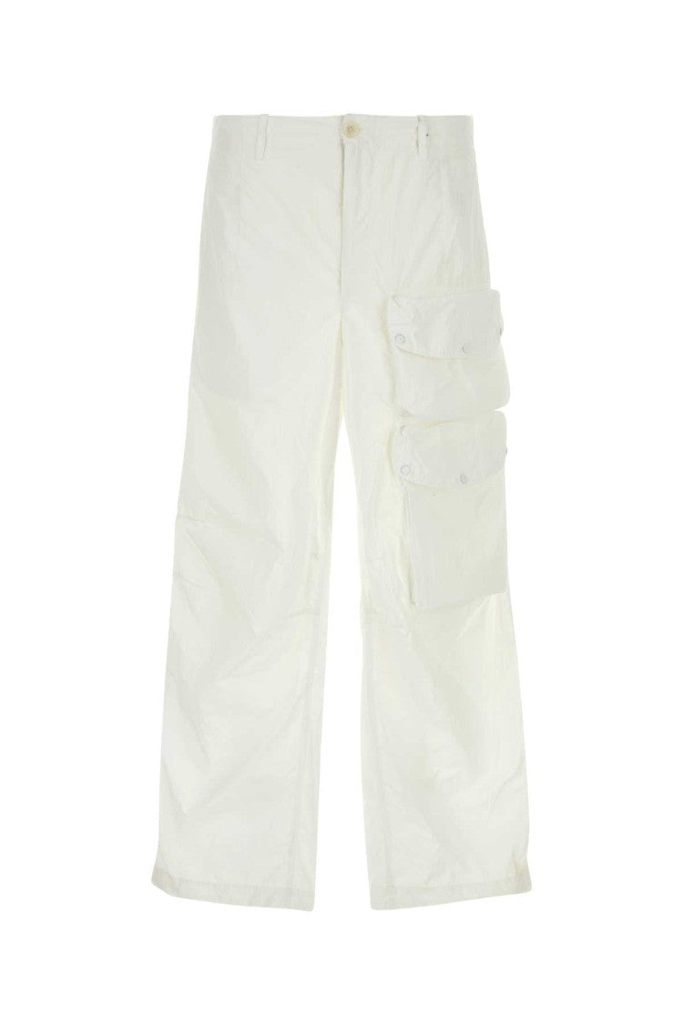 Ten C White Nylon Cargo Pant