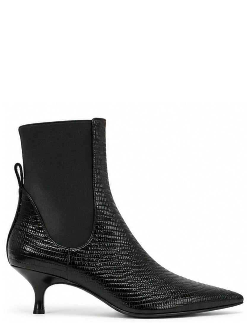 Gia Borghini Tara Calf Leather Pointed-Toe Ankle Boots