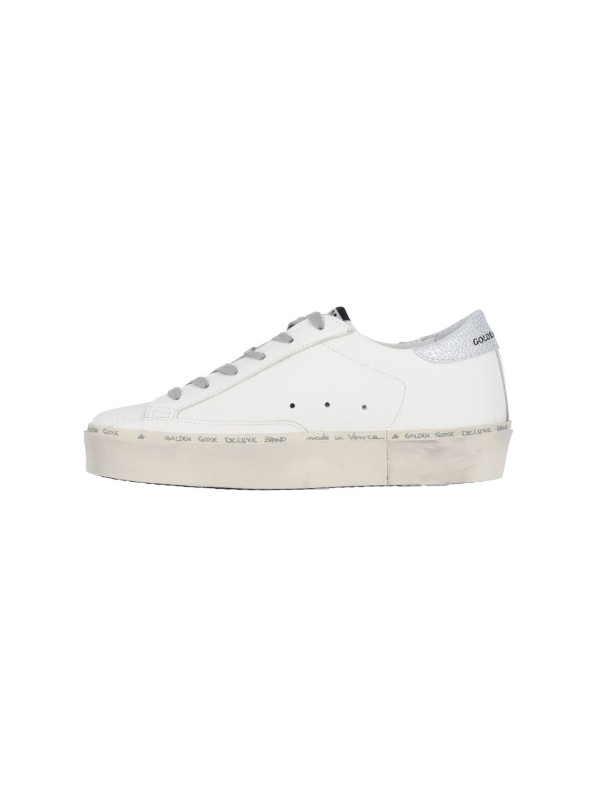 Golden Goose White Hi Star Calf Leather Sneakers