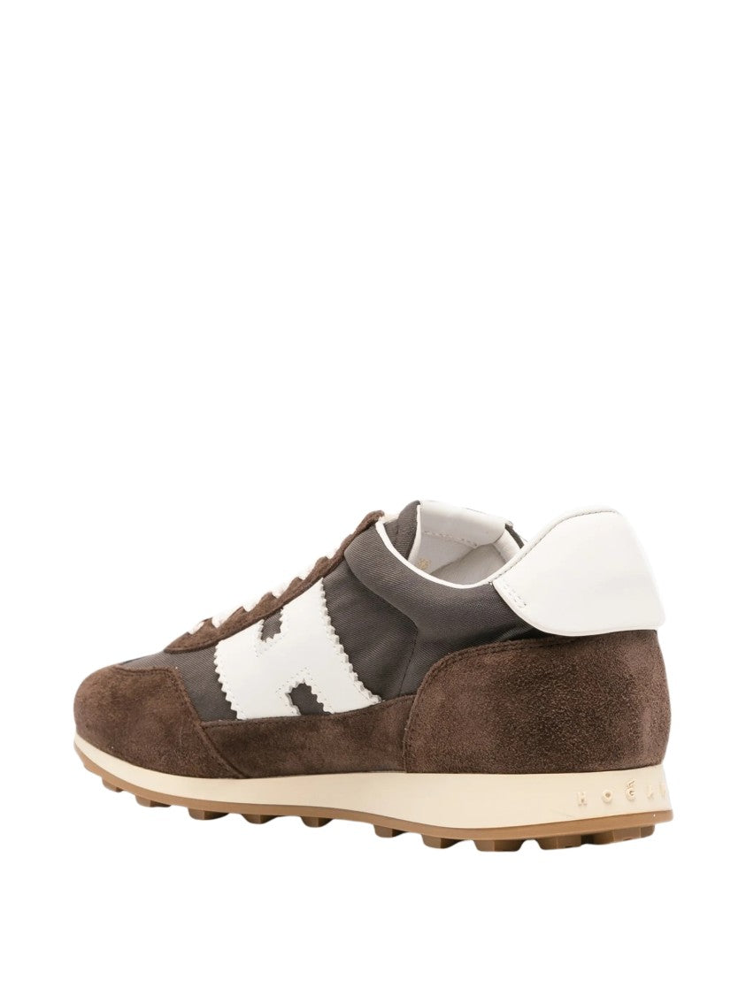 Hogan Scarpe Dark Brown Suede Sneakers