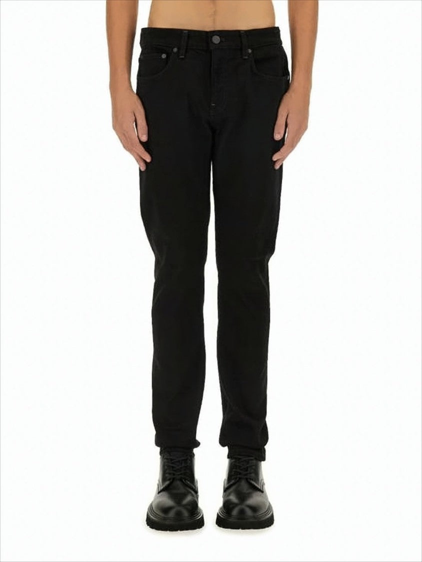 Pt Torino Slim Fit Black Denim Pant With Classic Five-Pocket Design