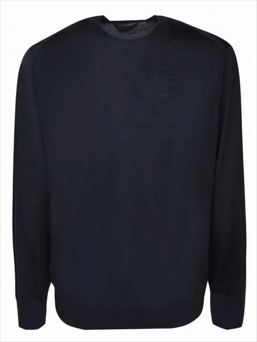 Prada Classic Crew Neck Sweater With Subtle Logo Detail