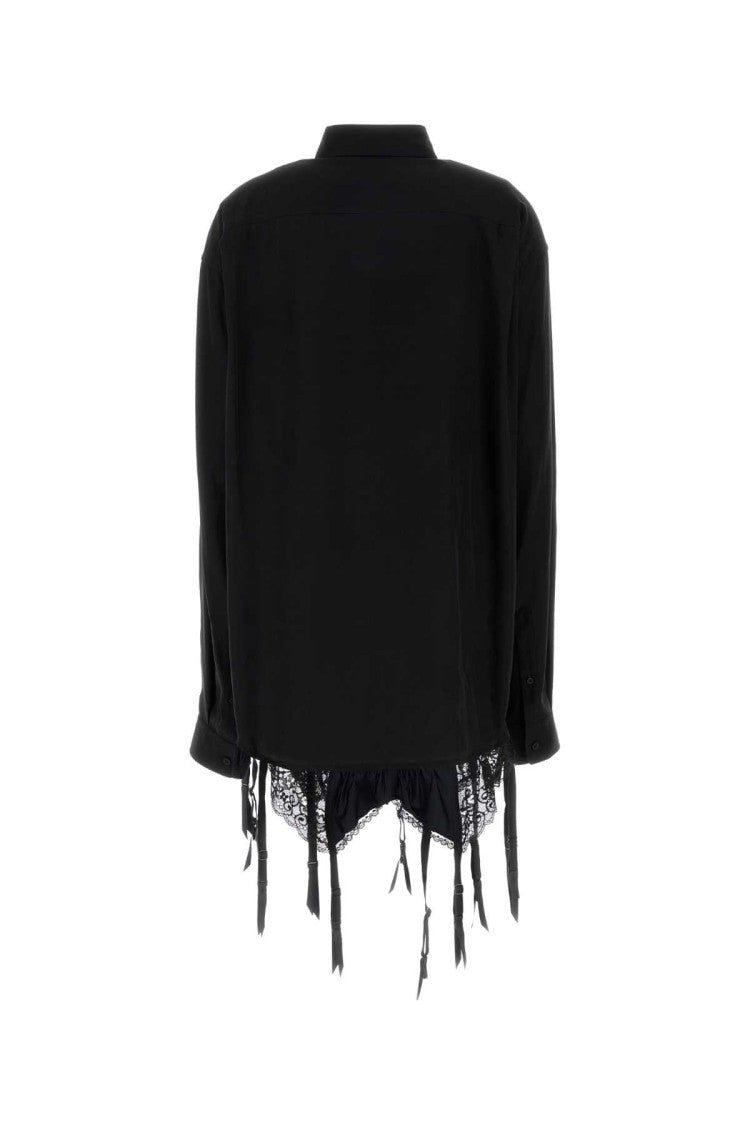 Balenciaga Black Lyocell Oversize Shirt