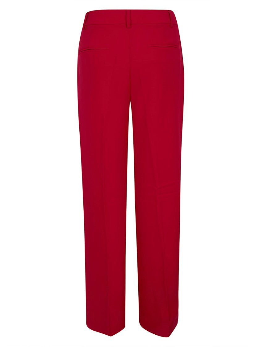 Lauren Full-Length Pleated Pants With Button Closure And Back Pockets