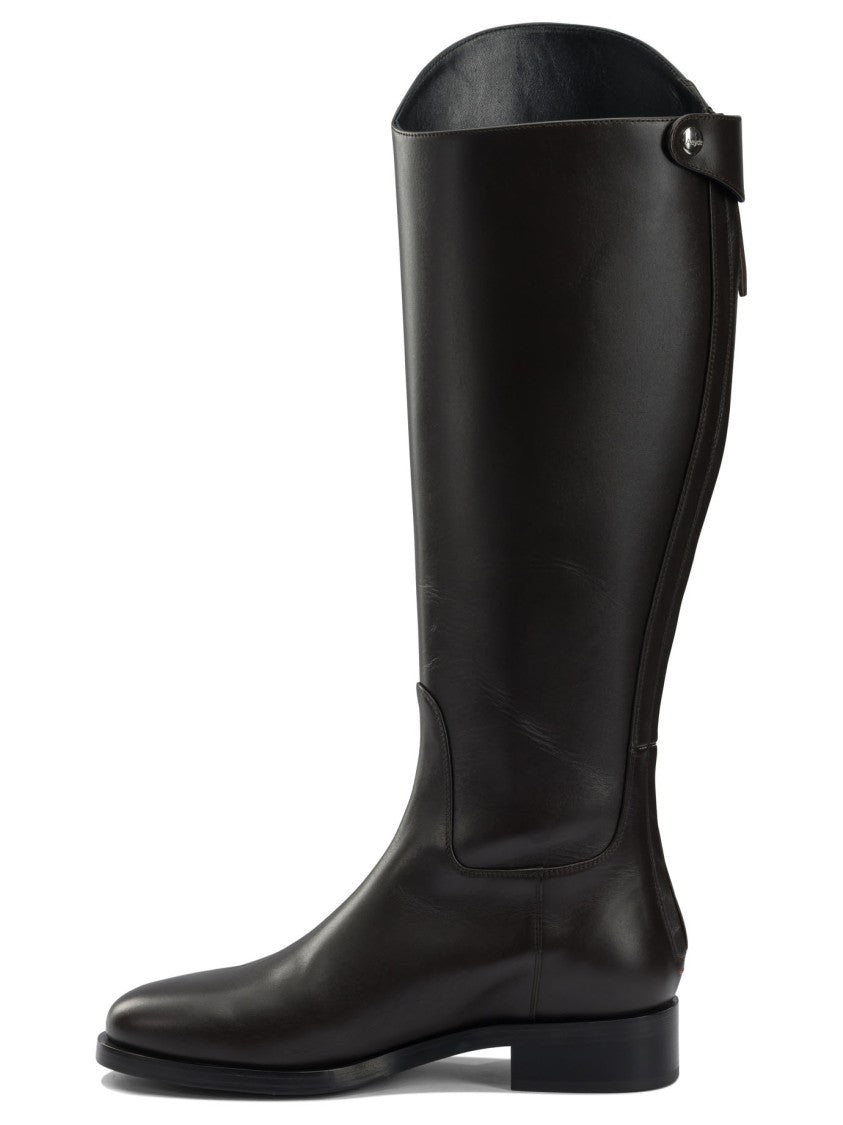 Aeydē Fitted Black Calfskin Leather Hector Boots