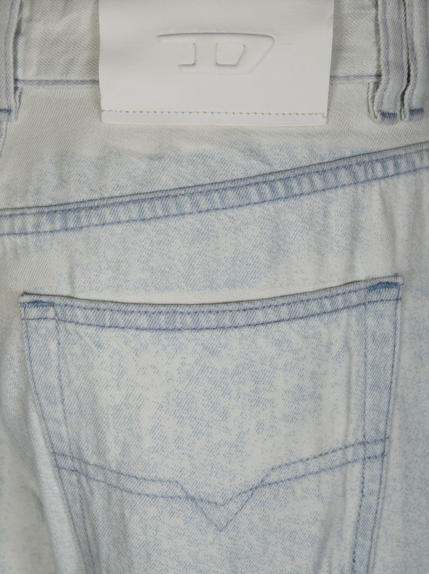 Diesel Light Washed Straight Leg Jeans