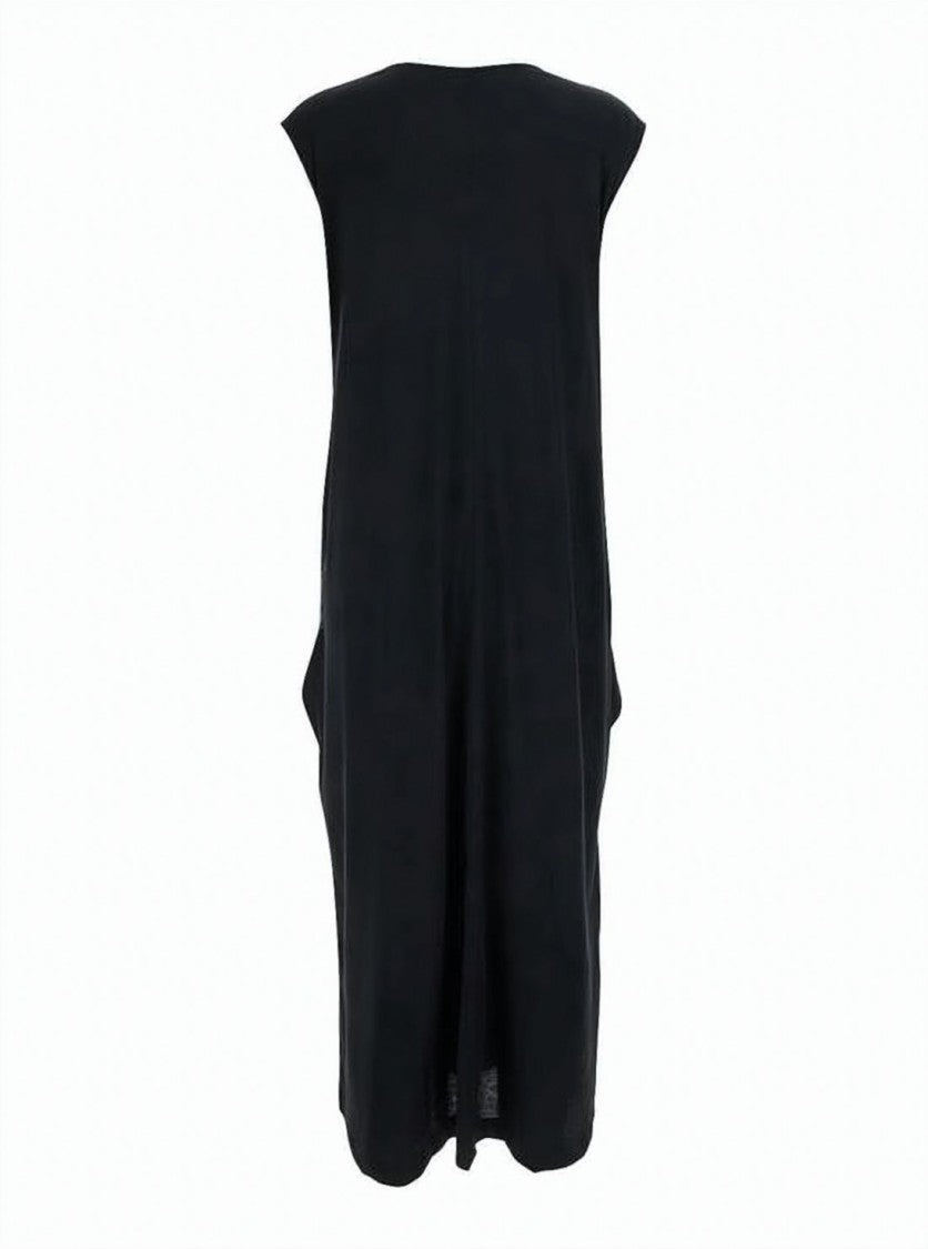 Totême Midi Dress With Front Knot Detail In Soft Cotton