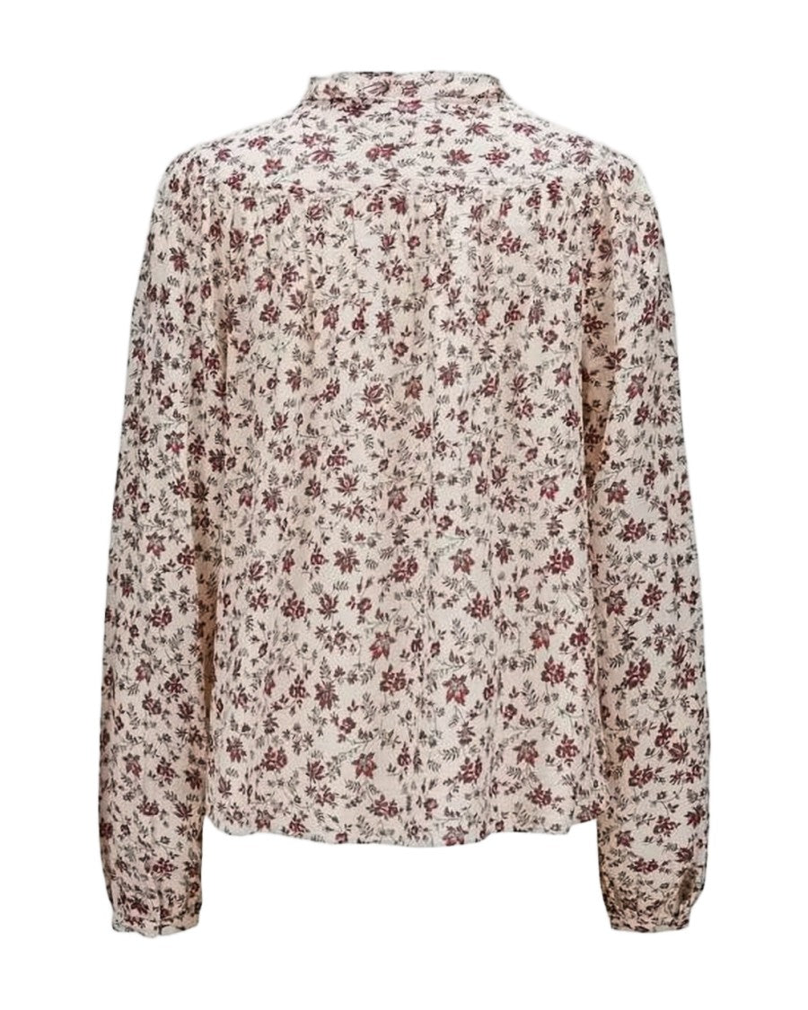 Polo Ralph Lauren Delicate Floral Print Blouse With Ruffled Collar
