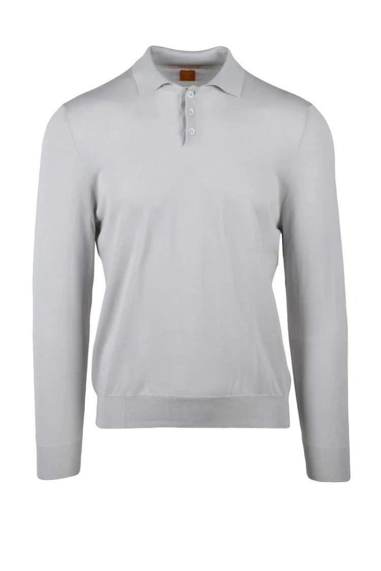 Hindustrie Knit Polo Shirt - Light Grey