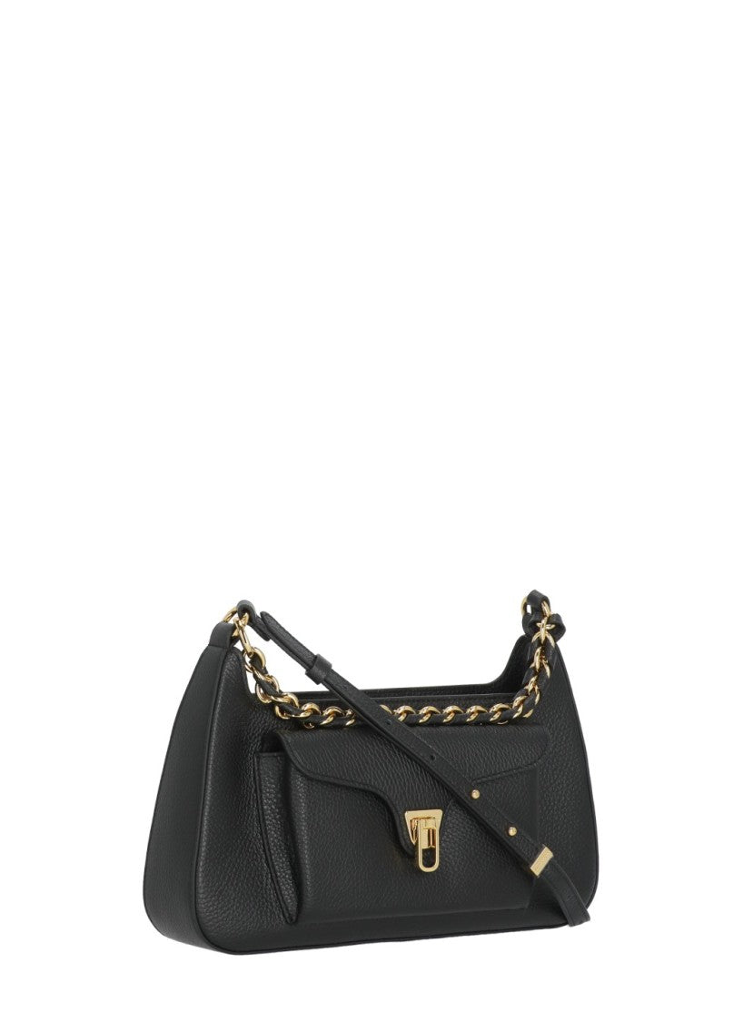 Coccinelle Beat Generation Leather Shoulder Bag With Structured Design