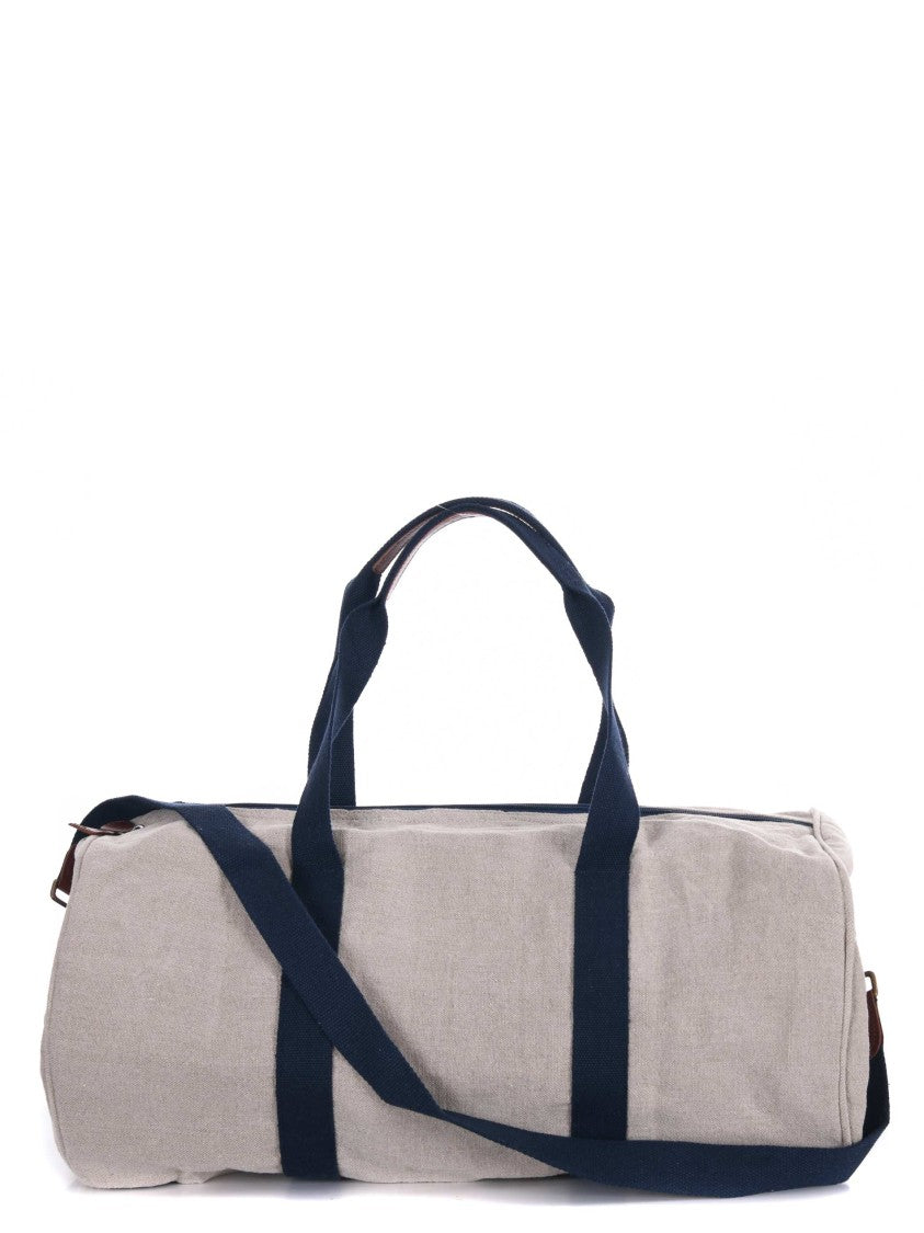 Mc2 Saint Barth Cylindrical Duffle Bag With Leather Accents