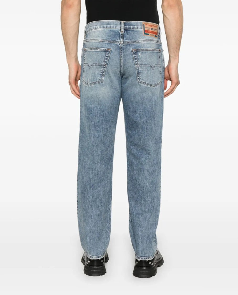Diesel Tailored Light Wash Trousers With Classic Five-Pocket Design
