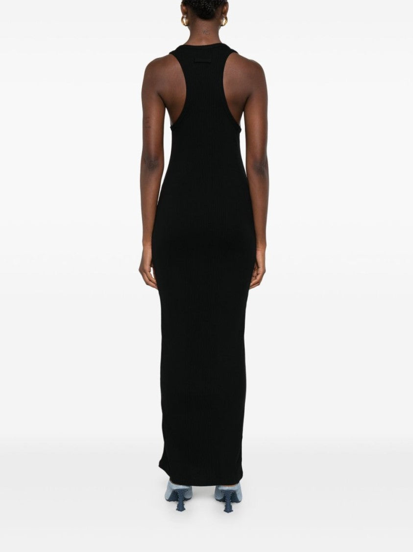 Jean Paul Gaultier Ribbed Cotton Long Dress