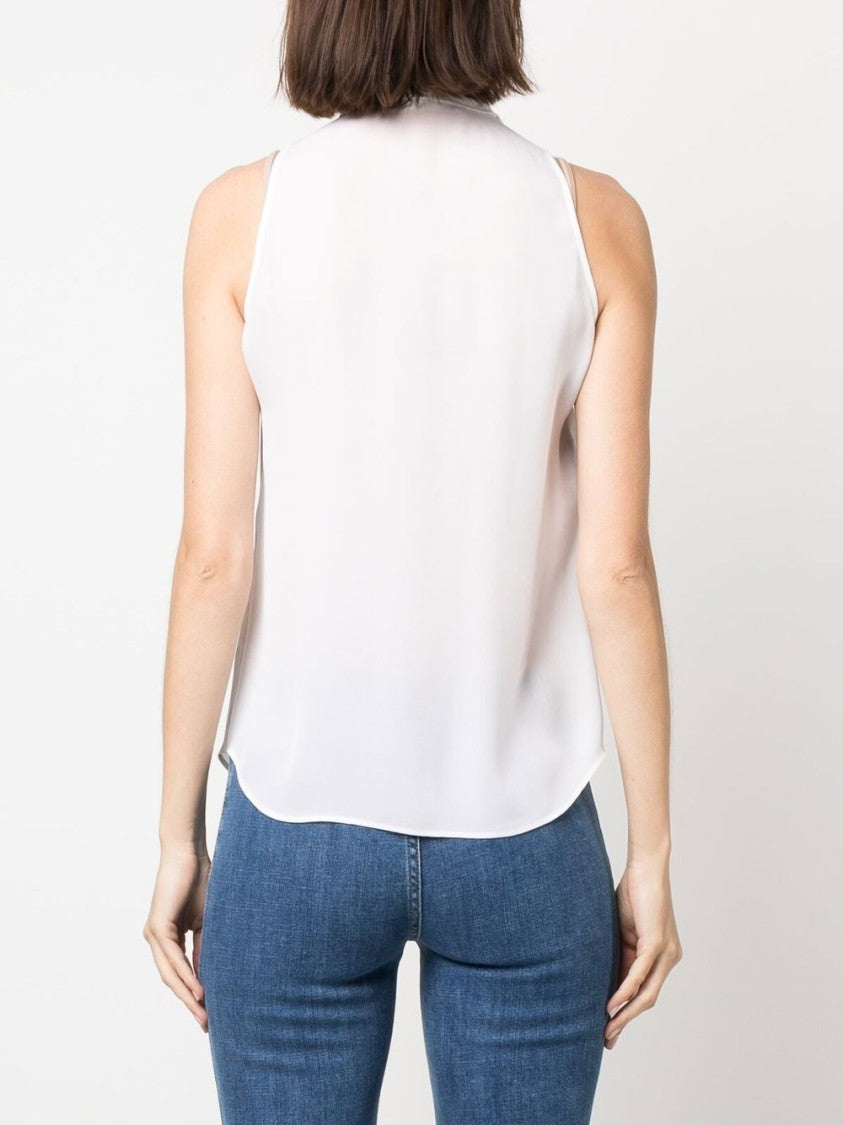 Moschino Silk Pussy-Bow Collar Blouse