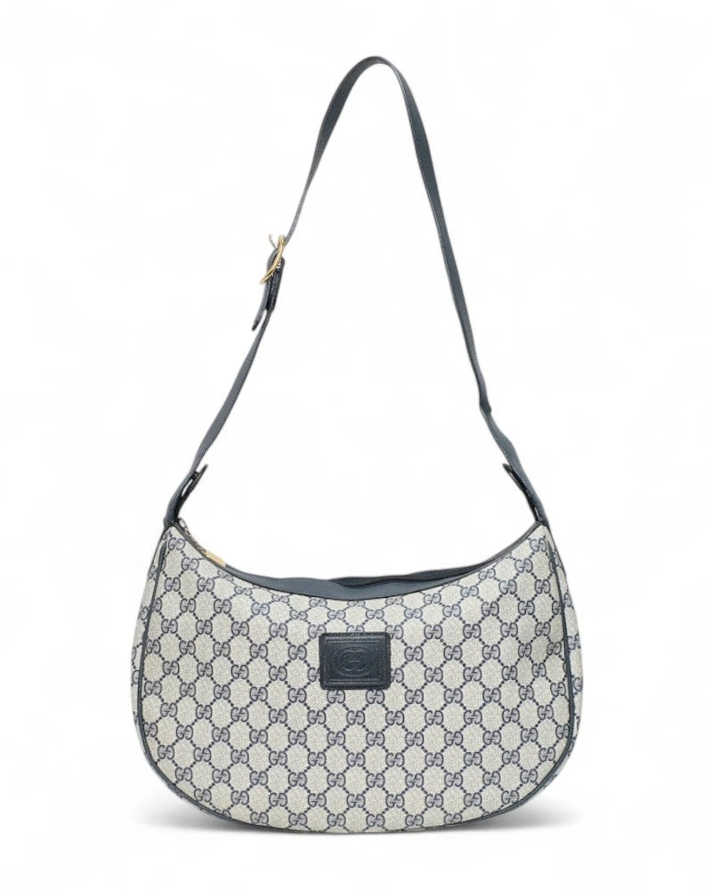 Gucci Gg Supreme Vintage Shoulder Bag Blue