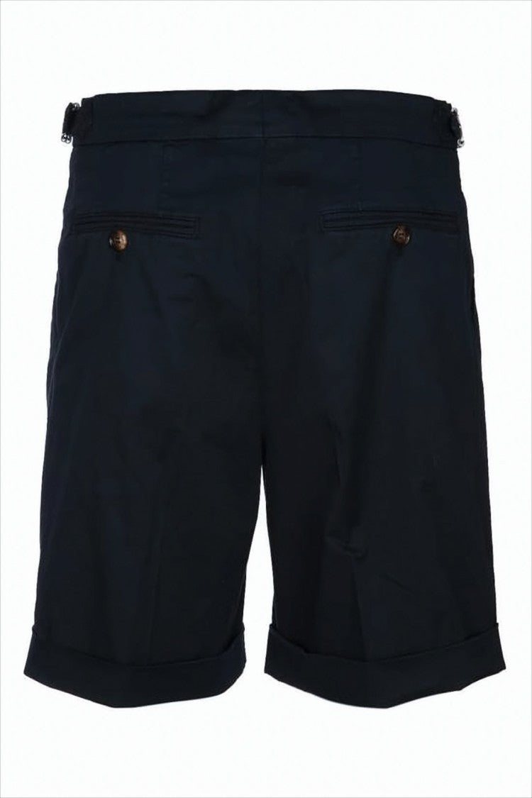 Brunello Cucinelli Tailored Black Shorts With Buttoned Waistband