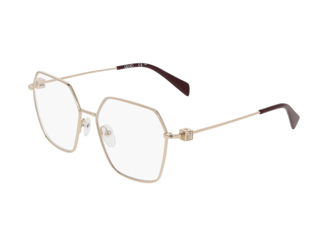 Liu Jo Lj2178 Gold Oversized Geometric Frame Eyeglasses