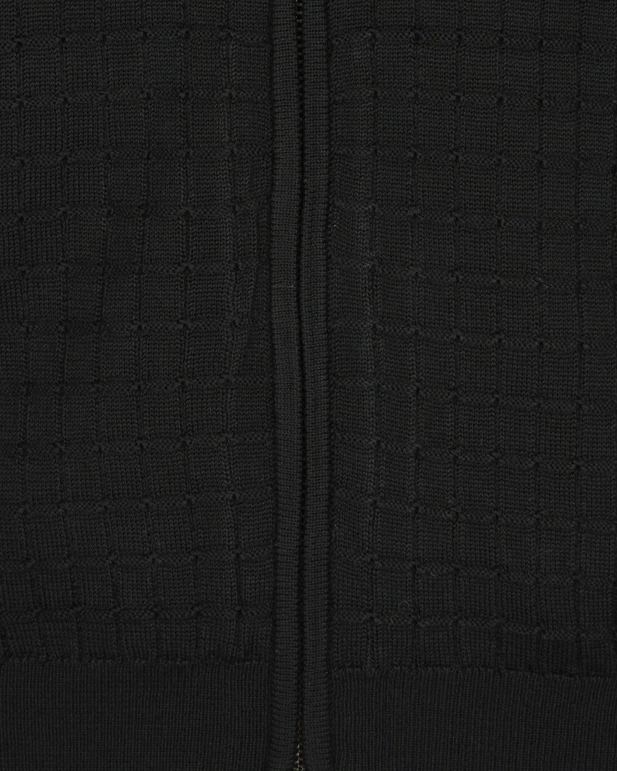 Emporio Armani Full-Zip Cardigan – Black