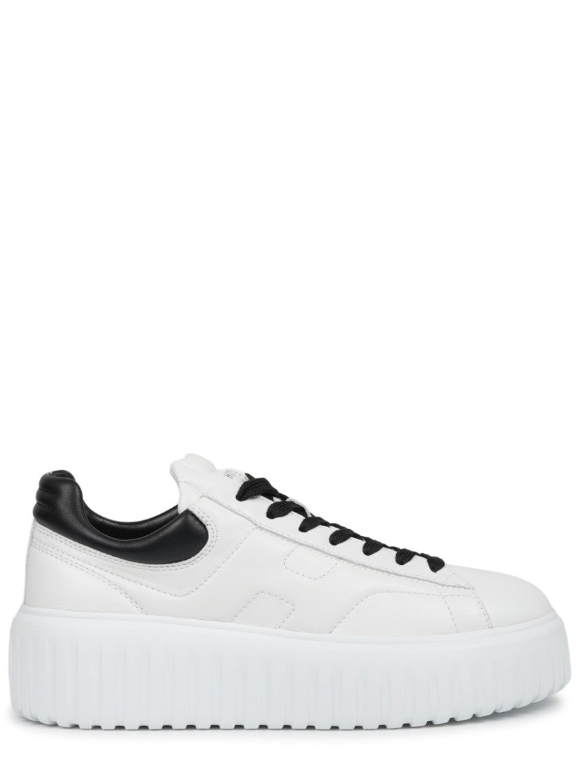 Hogan H-Stripes Ridged White Sole Mutton Sneakers