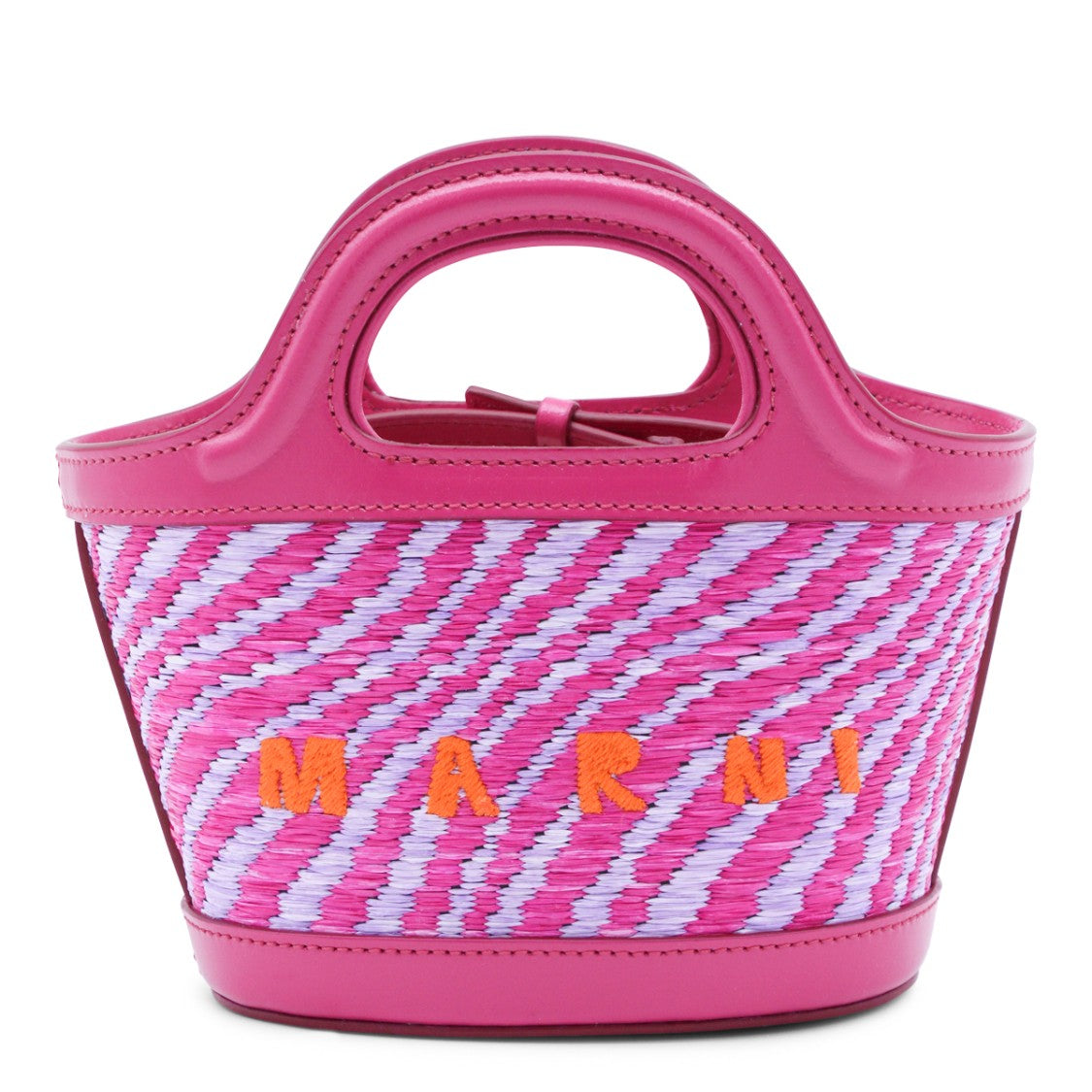Marni Pink Raffia Satchel