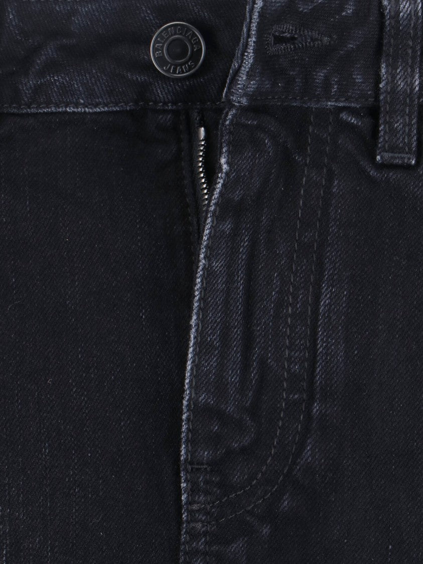 Balenciaga Sleek Tailored Black Skirt With Minimalist Design