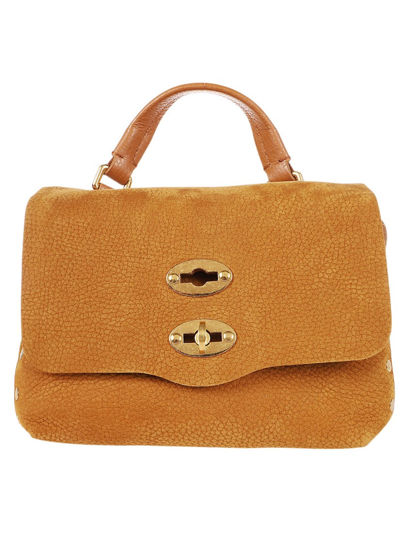 Zanellato Structured Leather Shoulder Bag With Metallic Details