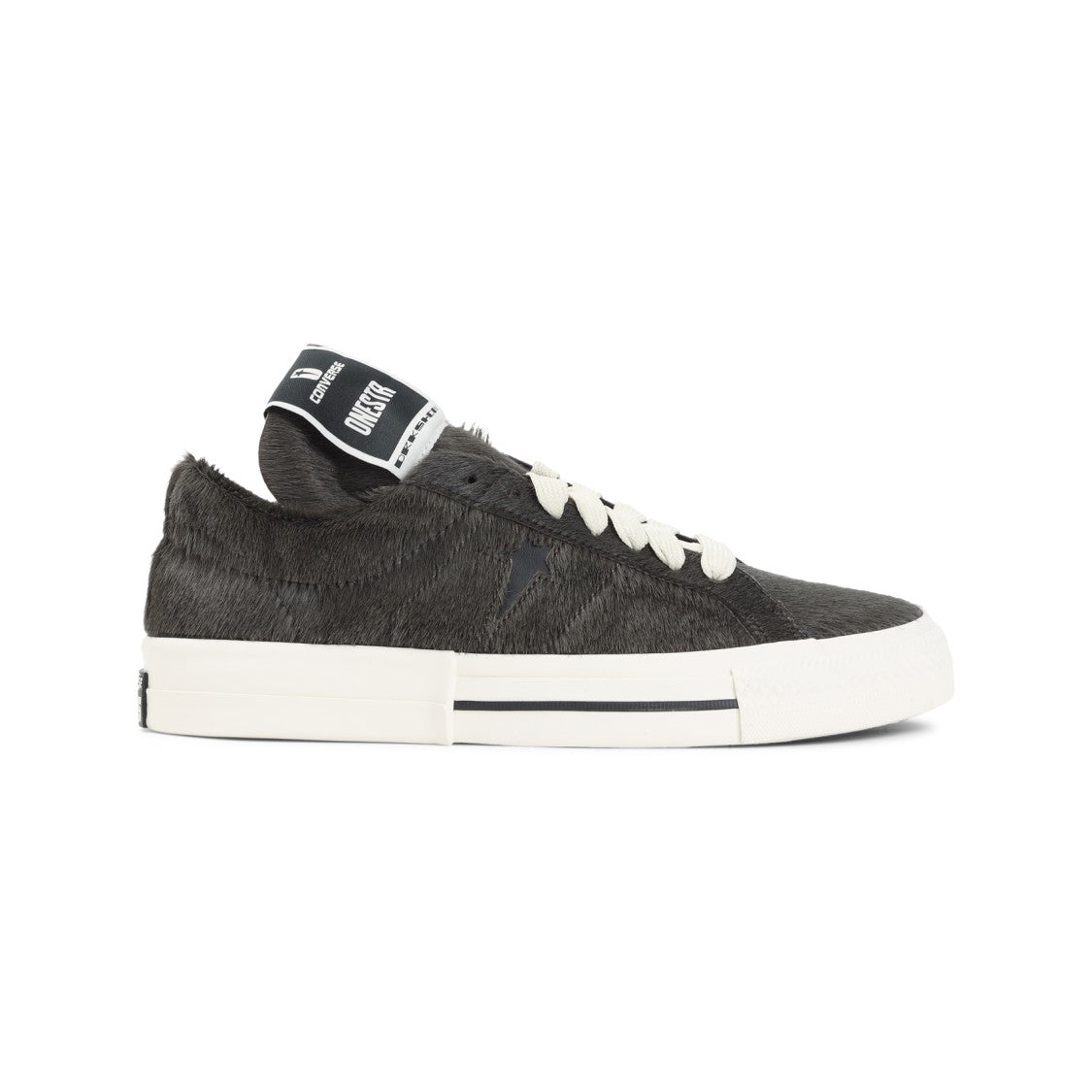 Rick Owens Drkshdw X Converse Onestr Dark Dust Brown Calf Hair Sneakers