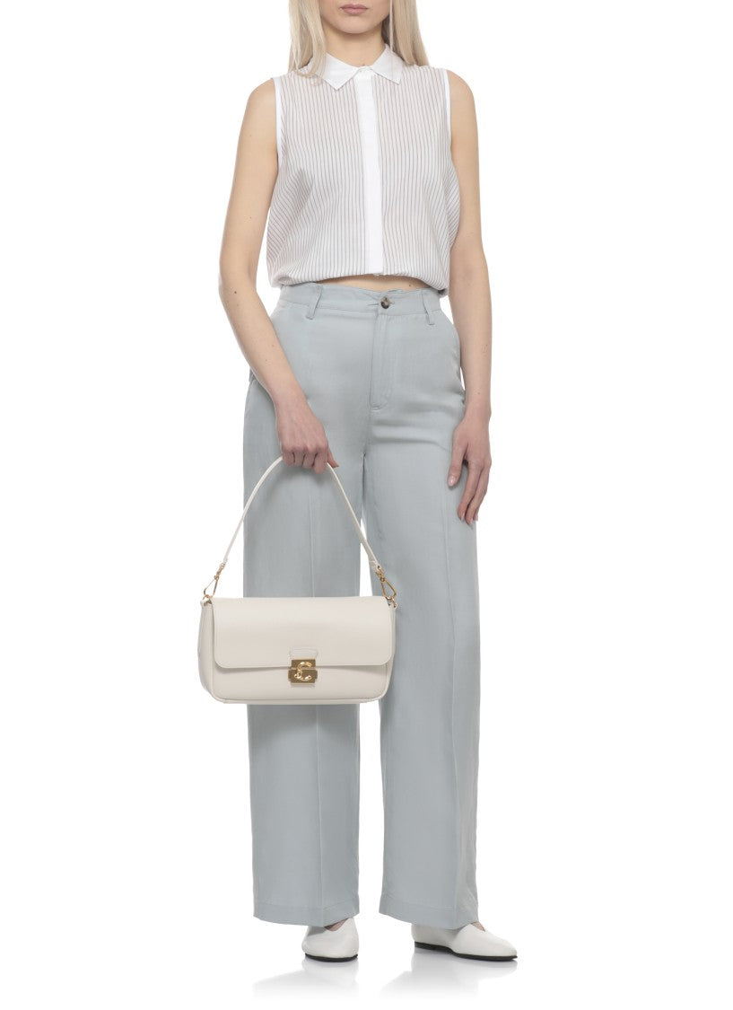 Coccinelle C-Me Lock Large Shoulder Bag With Gold-Tone Closure