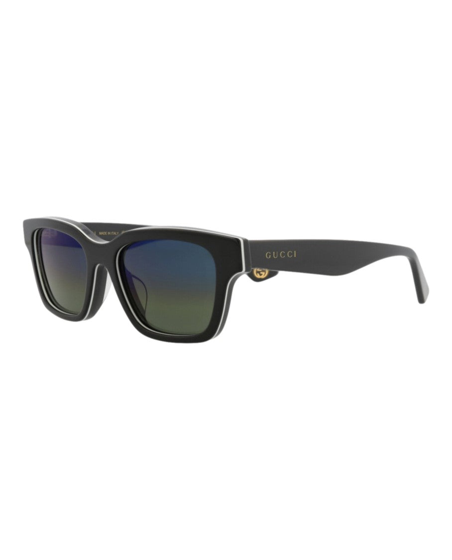 Gucci Square-Frame Sunglasses With Saddle Nose Bridge
