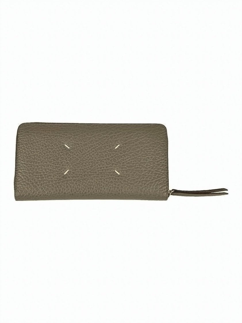 Maison Margiela Textured Calfskin Leather Zip-Around Wallet
