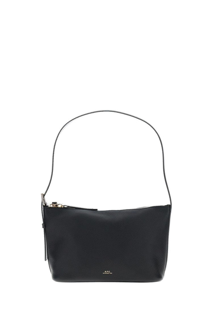 A.P.C. Small Black Calfskin Leather Shoulder Bag