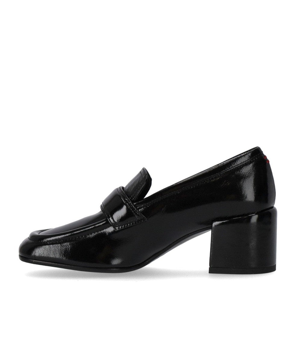 Halmanera Glaze Black Heeled Loafer
