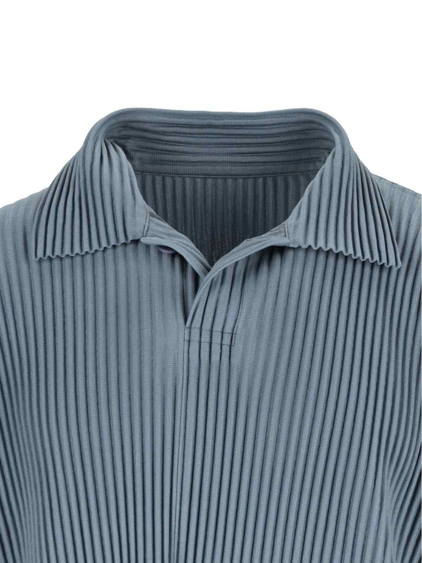 Homme Plissé Issey Miyake Pleated Polo – Blue