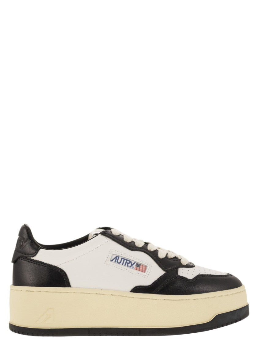 Autry Medalist Platform - Leather Trainers