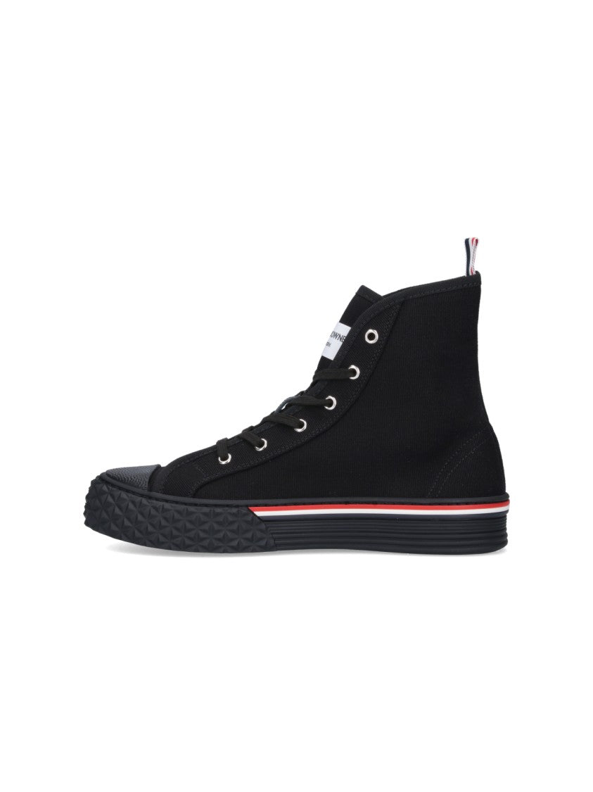 Thom Browne "Tricolore" High-Top Sneakers – Black