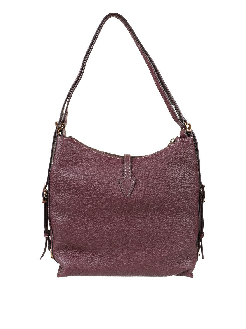 Tod's Structured Shoulder Bag With Textured Exterior And Gold Accents