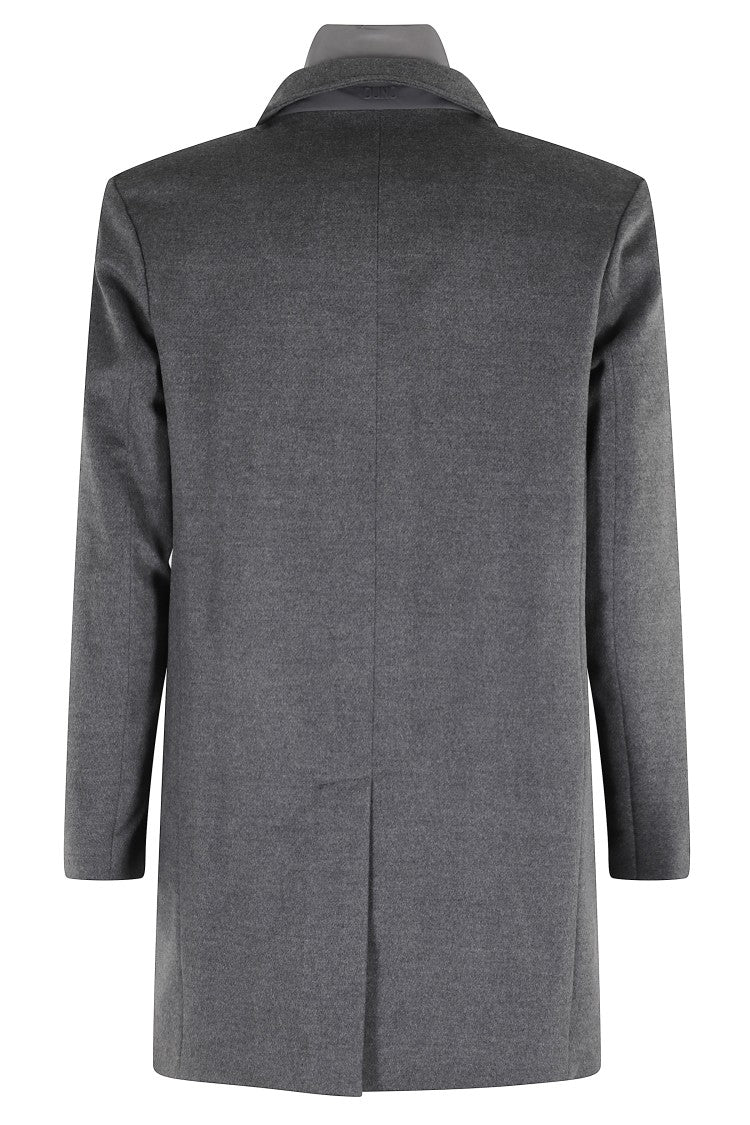Duno Detachable Padded Bib Grey Wool-Blend Duno Coat