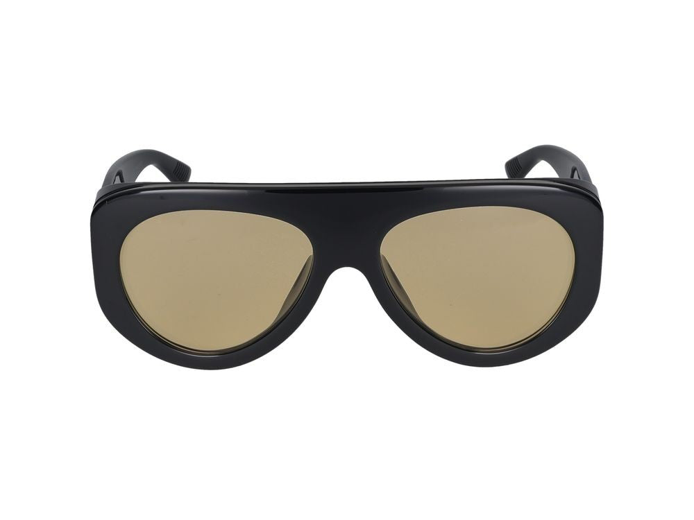 Bottega Veneta Black Warm Orange Lenses Oversized Sunglasses