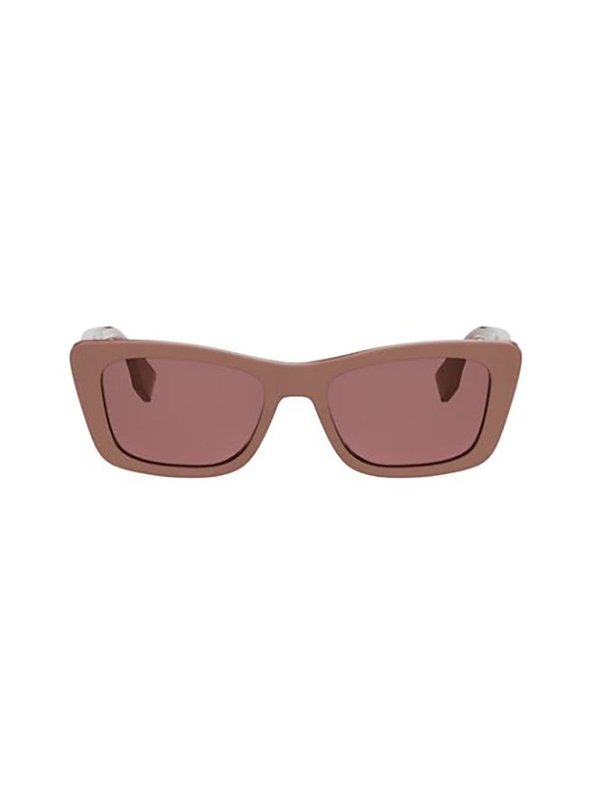 Fendi Brown Fe40185i Rectangular Elegant Sunglasses