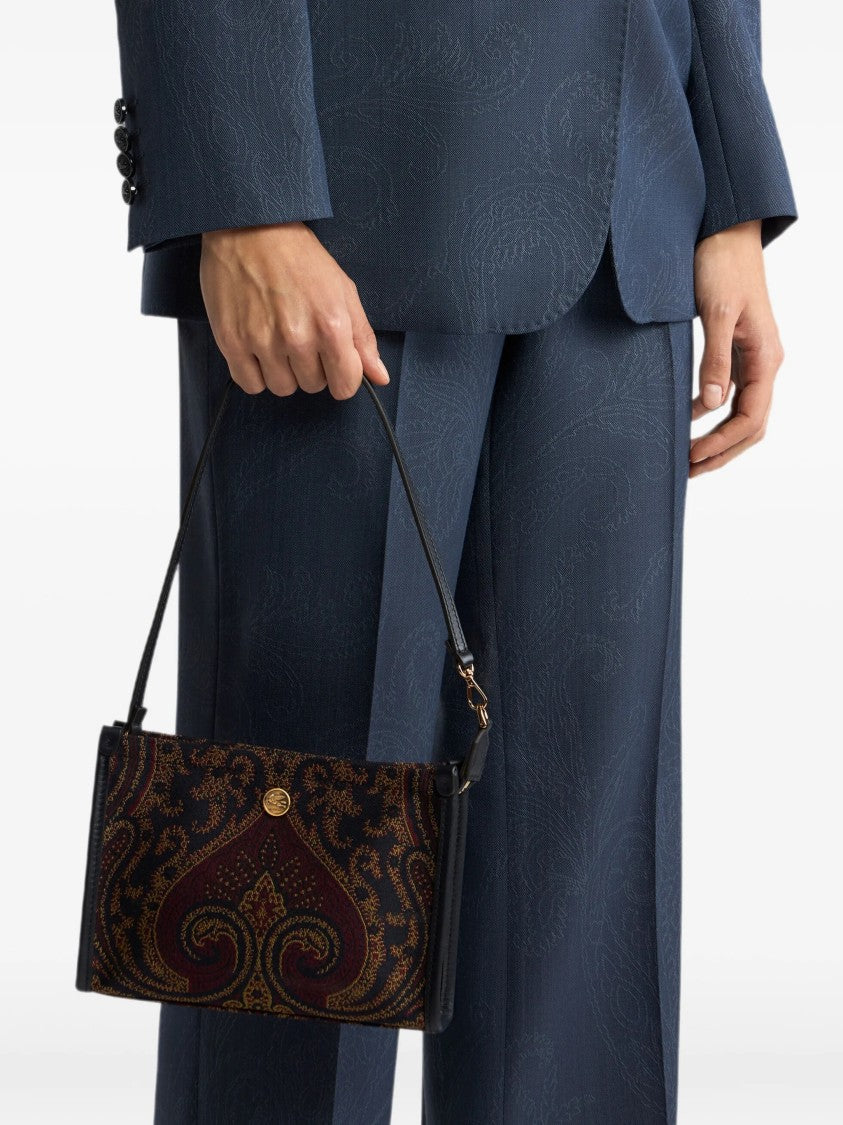 Etro Intricate Paisley Pattern Pouch With Gold Hardware