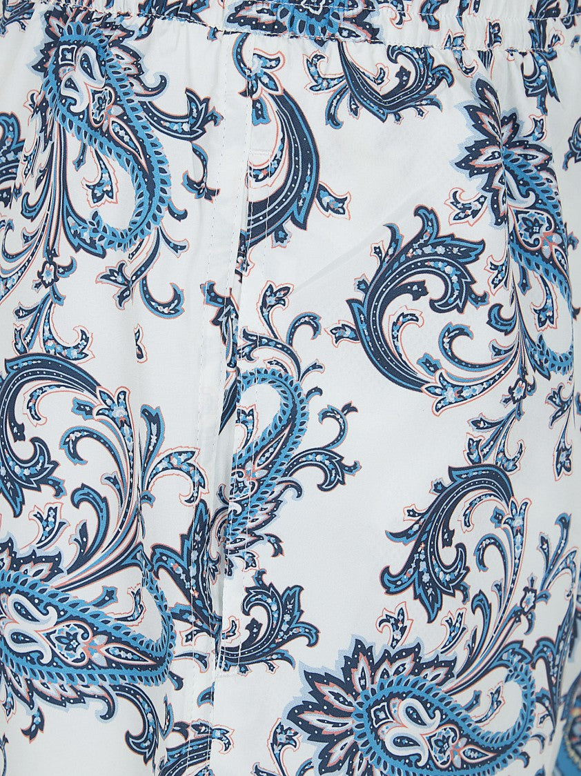 Etro Technical Swim Shorts With Floral Paisley Pattern