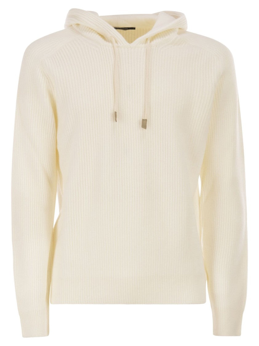 Tagliatore Hunter - Ribbed Jumper With Hood