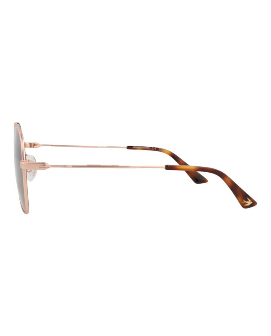 Alexander Mcqueen Square-Frame Metal Sunglasses