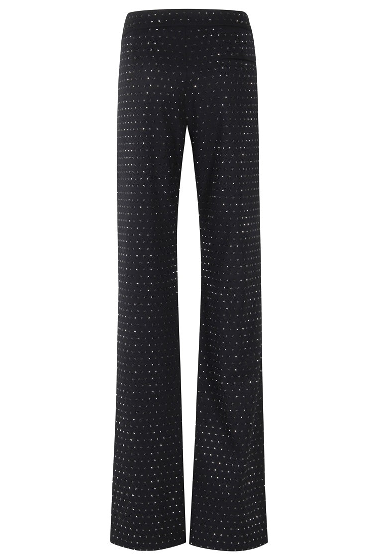 The Andamane Flared Pants With Tone-On-Tone Rhinestone Embellishments
