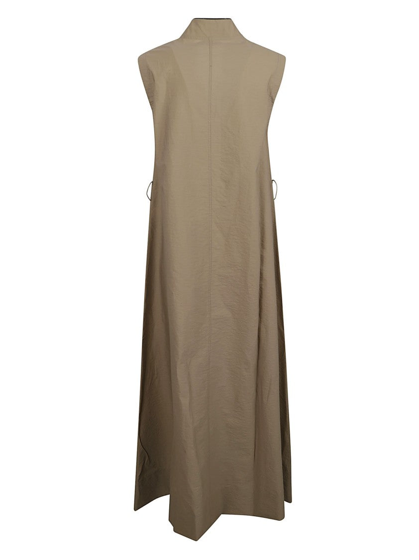 Brunello Cucinelli Sleeveless High Collar Dress