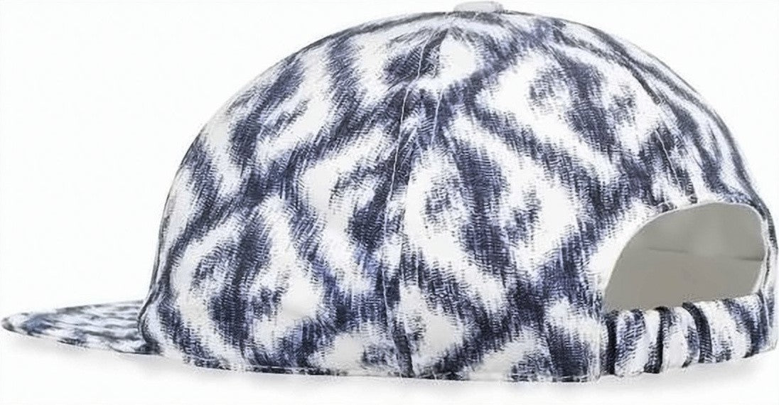 Fendi Silk Cap With Abstract Pattern And Adjustable Back